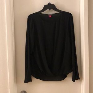 Vince Camuto Long Bell sleeve Black dress shirt